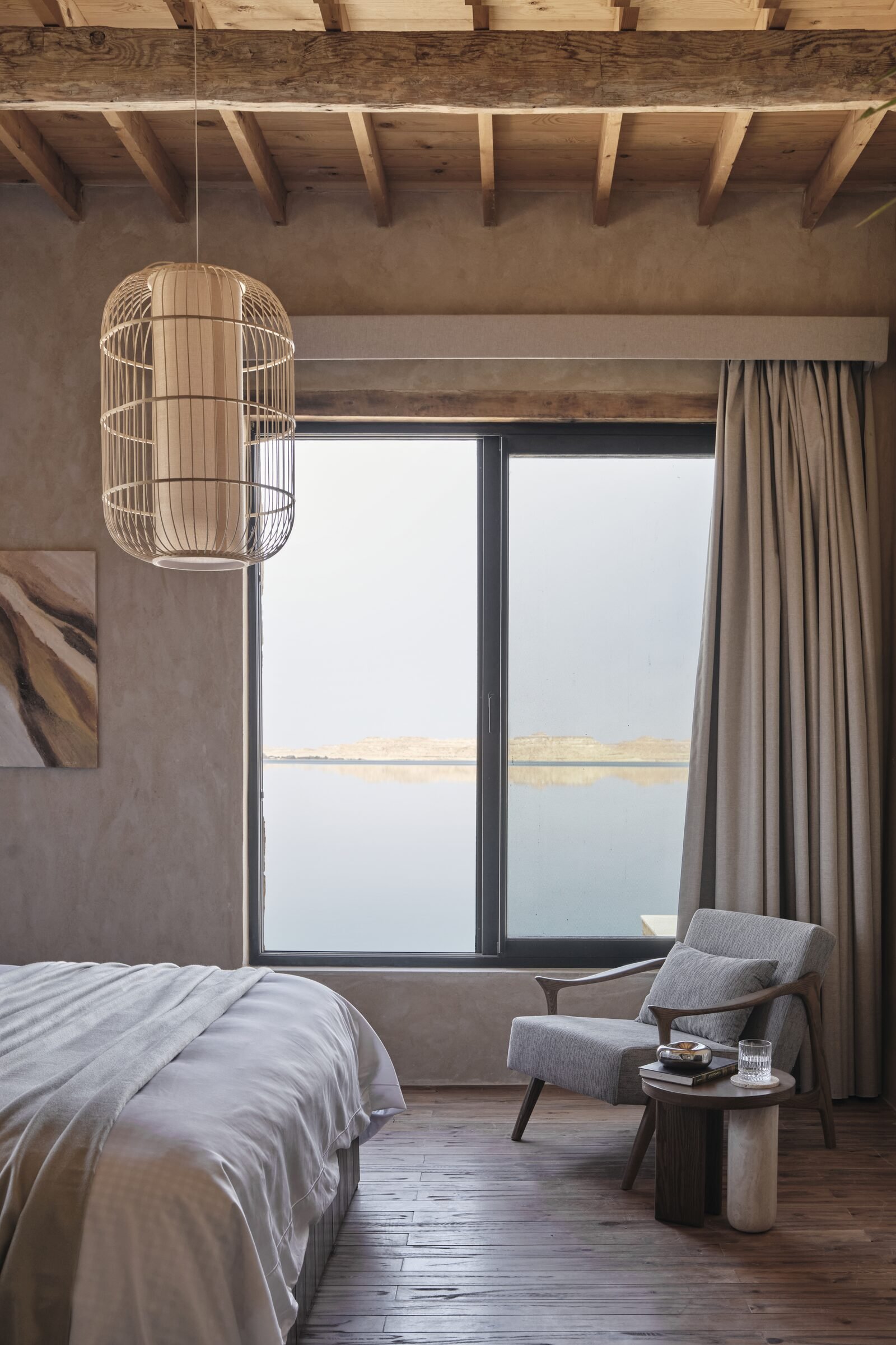 Lake Siwa seen from a bedroom window